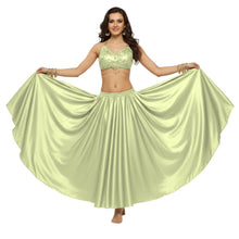 Satin Full Circle Belly Dance Skirt | 360° Flow Gown S-5XL S8