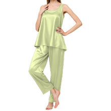 Satin Nightwear Top + Palazzo Set | Luxury Pajamas S-3XL | 41 Colors S21