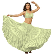 Ultimate Satin 25 Yard 4 Tier Skirt | Belly Dance Gown S-5XL S4
