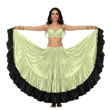 Ultimate Satin 25 Yard 4 Tier Skirt | Black Contrast Flow S-3XL S65