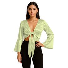 Light Gold Satin Belly Dance Choli, elegant metallic ruffle top.