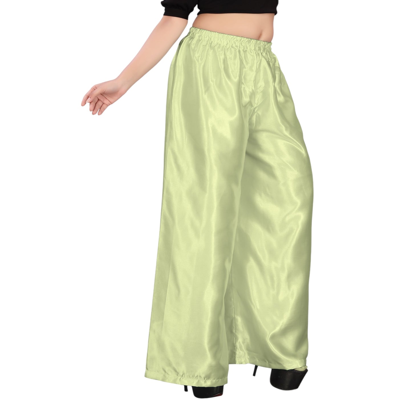 Belly Dance Satin Palazzo Pant For Women /Girls S25-Regular Size 1