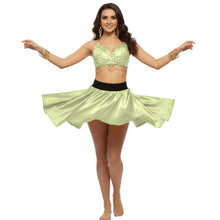 Satin Short Belly Dance Skirt | Mini Flow Costume S-3XL | 41 Colors S14