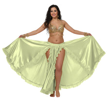 Satin Full Circle Skirt w/ Slit | 360° Dance Flow S-3XL | 41 Colors S102