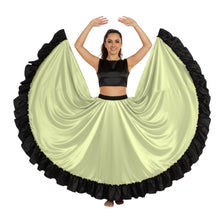 Satin 16 Yard Full Circle Skirt Black Frill | Pro Flow S-3XL S58