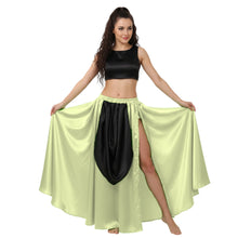 Satin A-Line Skirt w/ Side Slit | Flowy Dance Wear S-3XL | 41 Colors S39