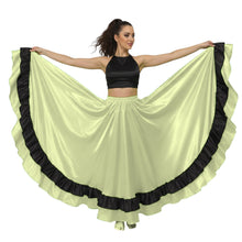 Satin Full Circle Dance Skirt w/ Frill | 360° Flow S-3XL S33-1
