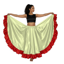 Satin 12 Yard Full Circle Skirt Red Frill | Pro Flow S-3XL S54