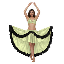 Satin Asymmetrical Dance Skirt Frill |Ballet Dance Skirt High-Low Flow S-3XL S49