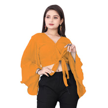 Elegant Chiffon Ruffle Crop Top | Belly Dance Practice & Performance Wear C10