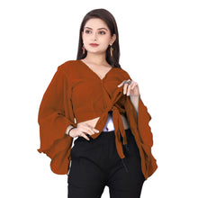 Elegant Chiffon Ruffle Crop Top | Belly Dance Practice & Performance Wear C10