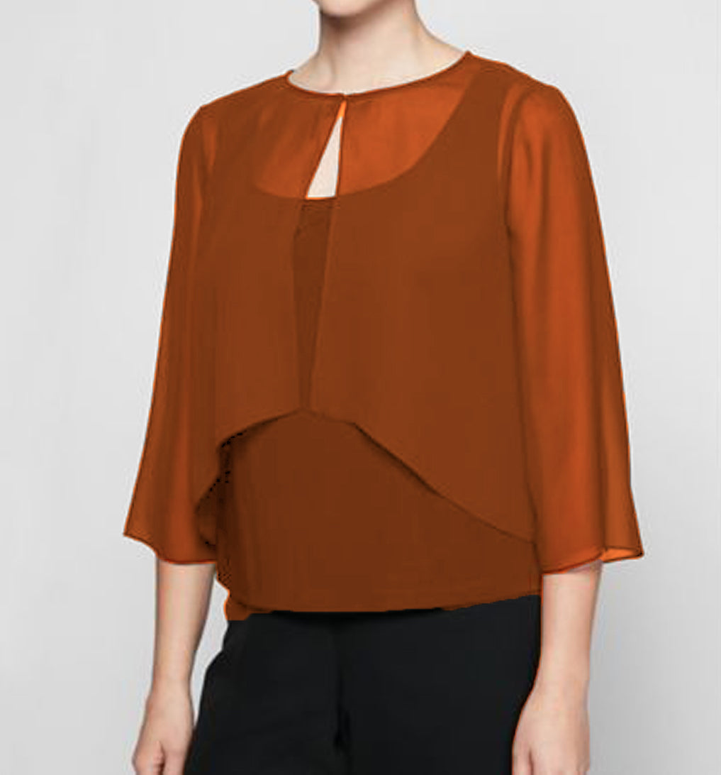 Chiffon sheer Peplum Top C48 - Regular Size 1