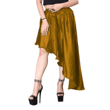 Satin Asymmetrical High low Skirt Skirt S6-Regular Size 1