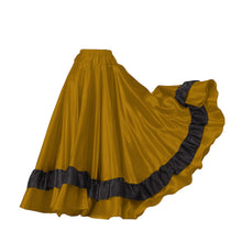 Belly Dance Satin Full Circle Skirt With Frill S33-Regular Size 1