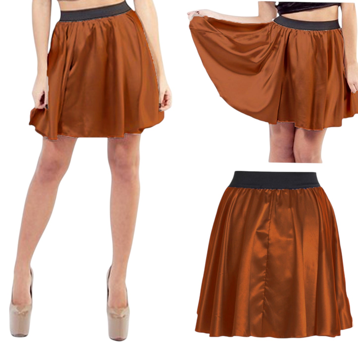 Satin Belly Dance Short skirt S70 - Regular Size 1