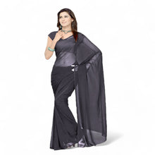Bollywood Solid Chiffon Saree for Women - Ethnic Party & Festive Wear C26