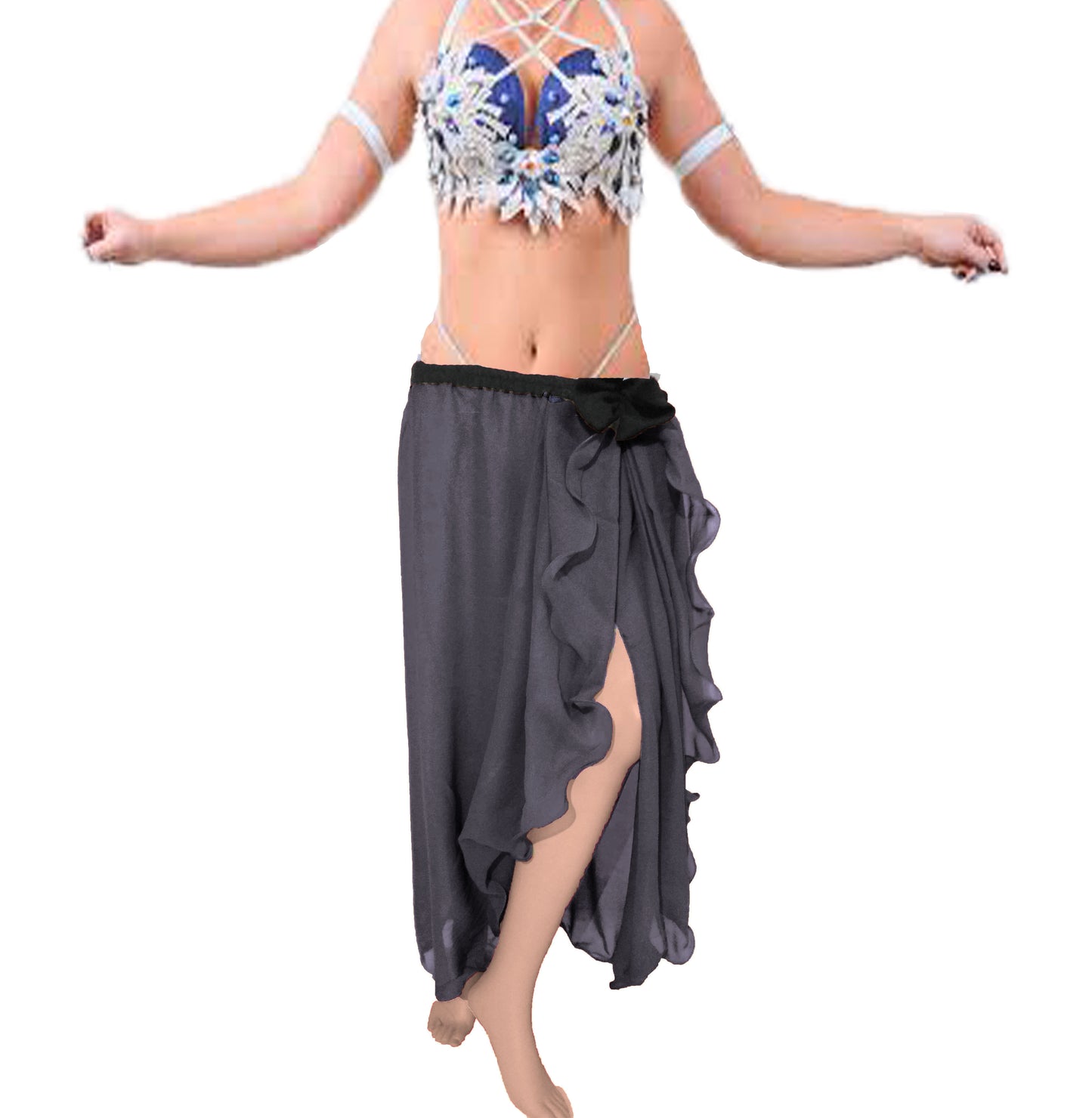 Chiffon New Design Belly dance Skirt C16- Regular Size 1