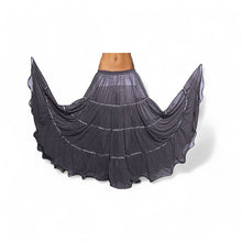 16 Yard 4-Tier Belly Dance Skirt with Gold Trim | Tribal Fusion Gypsy C5