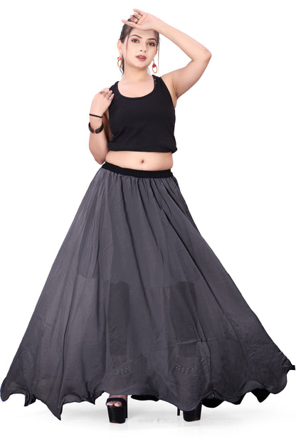 Chiffon Half Circle Belly Dance Skirt C13- Regular Size 1