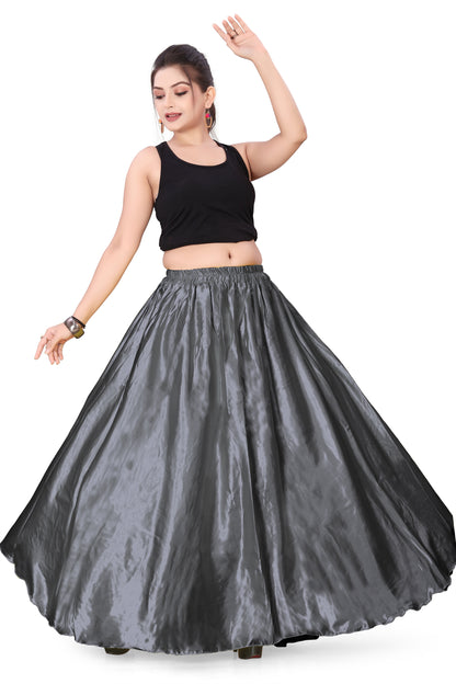 Satin Belly Dance Full Circle Skirt S8-Regular Size 1