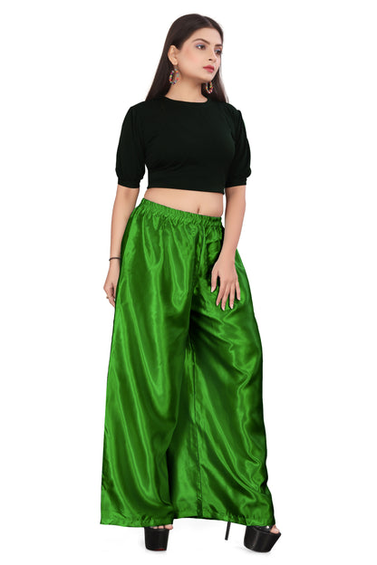 Belly Dance Satin Palazzo Pant For Women /Girls S25-Regular Size 1