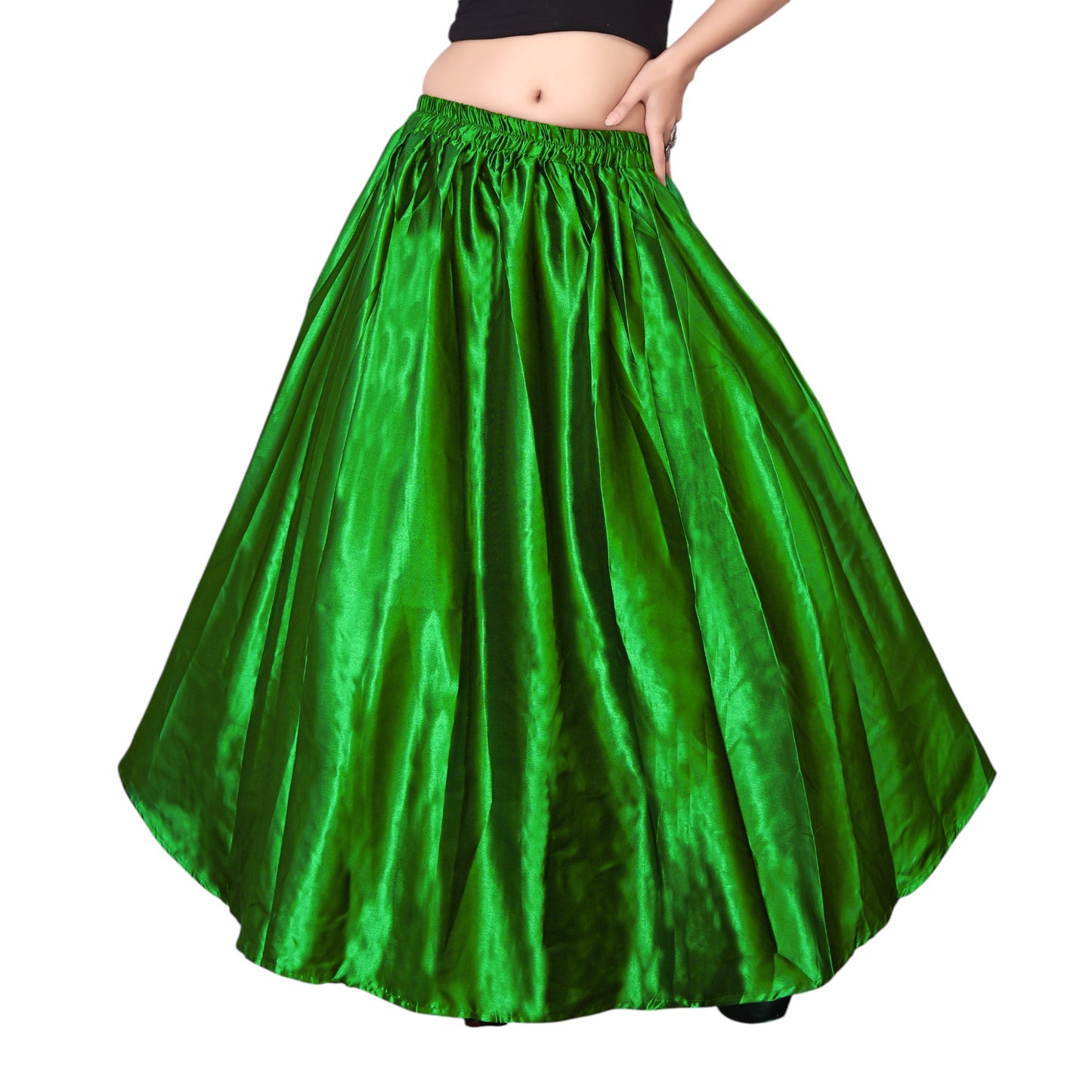 Satin Belly Dance Half Circle Skirt S9-Regular Size 1