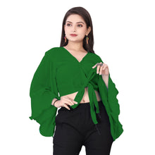 Elegant Chiffon Ruffle Crop Top | Belly Dance Practice & Performance Wear C10