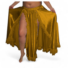 Women Belly Dance Satin 2 Side slite  Skirt S102 - Regular Size 1