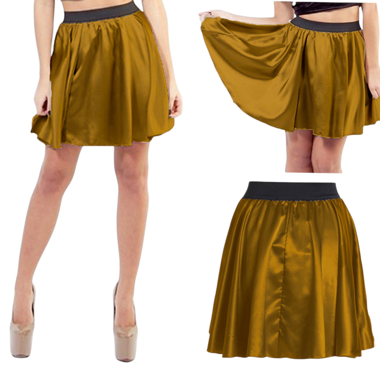 Satin Belly Dance Short skirt S70 - Regular Size 1