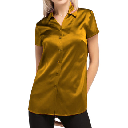 Satin Short Sleeve Shirt S118 - Regular Size 1