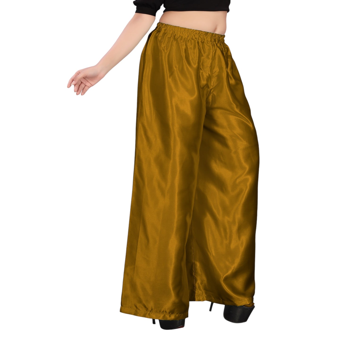 Belly Dance Satin Palazzo Pant For Women /Girls S25-Regular Size 1