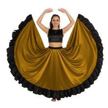 Satin 16 Yard Full Circle Skirt Black Frill | Pro Flow S-3XL S58