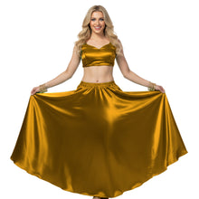 Satin Half Circle Belly Dance Skirt | Elegant Flow S-3XL | 41 Colors S9