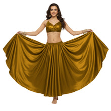 Satin Full Circle Belly Dance Skirt | 360° Flow Gown S-5XL S8