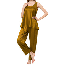Satin Nightwear Top + Palazzo Set | Luxury Pajamas S-3XL | 41 Colors S21