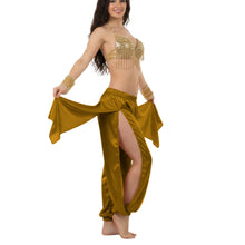 Satin Harem Pants w/ Side Slit | Belly Dance Flow S-3XL | 41 Colors S144