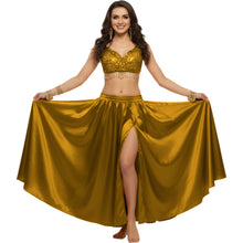 Satin Half Circle Dance Skirt | Side Slit Flow S-3XL | 41 Colors S15