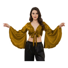 Satin Belly Dance Top | Self-Tie Choli Haut S-3XL | 41 Colors S29