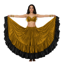 Ultimate Satin 25 Yard 4 Tier Skirt | Black Contrast Flow S-3XL S65