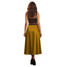 Satin Belly Dance Midi Skirt | Elegant Flow Costume S-3XL | 41 Colors S24