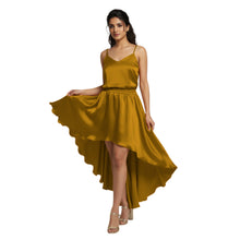 Magenta Satin Asymmetrical Skirt, bold evening wear maxi.