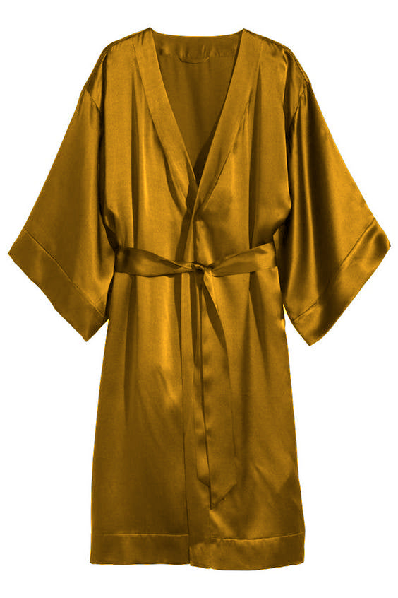 Satin Night Wear Bathrobe  S79 - Regular Size 1