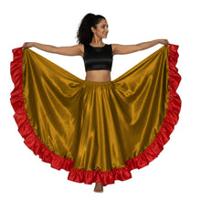 Satin 12 Yard Full Circle Skirt Red Frill | Pro Flow S-3XL S54
