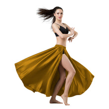 Satin Full Circle Skirt | Side Cut Belly Dance Flow S-3XL | 41 Colors S93