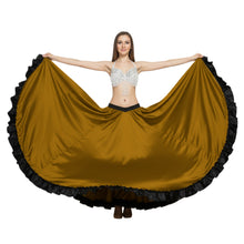 Satin 16 Yard Full Circle Skirt Black Frill | Pro Flow S-3XL S51