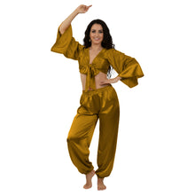 Satin Belly Dance Harem & Top Set | Full Costume S-3XL | 41 Colors S51