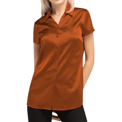 Satin Short Sleeve Shirt S118 - Regular Size 1