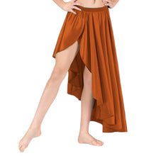 Belly Dance Satin Skirt Ballet Asymmetrical skirt S72 - Regular Size 1