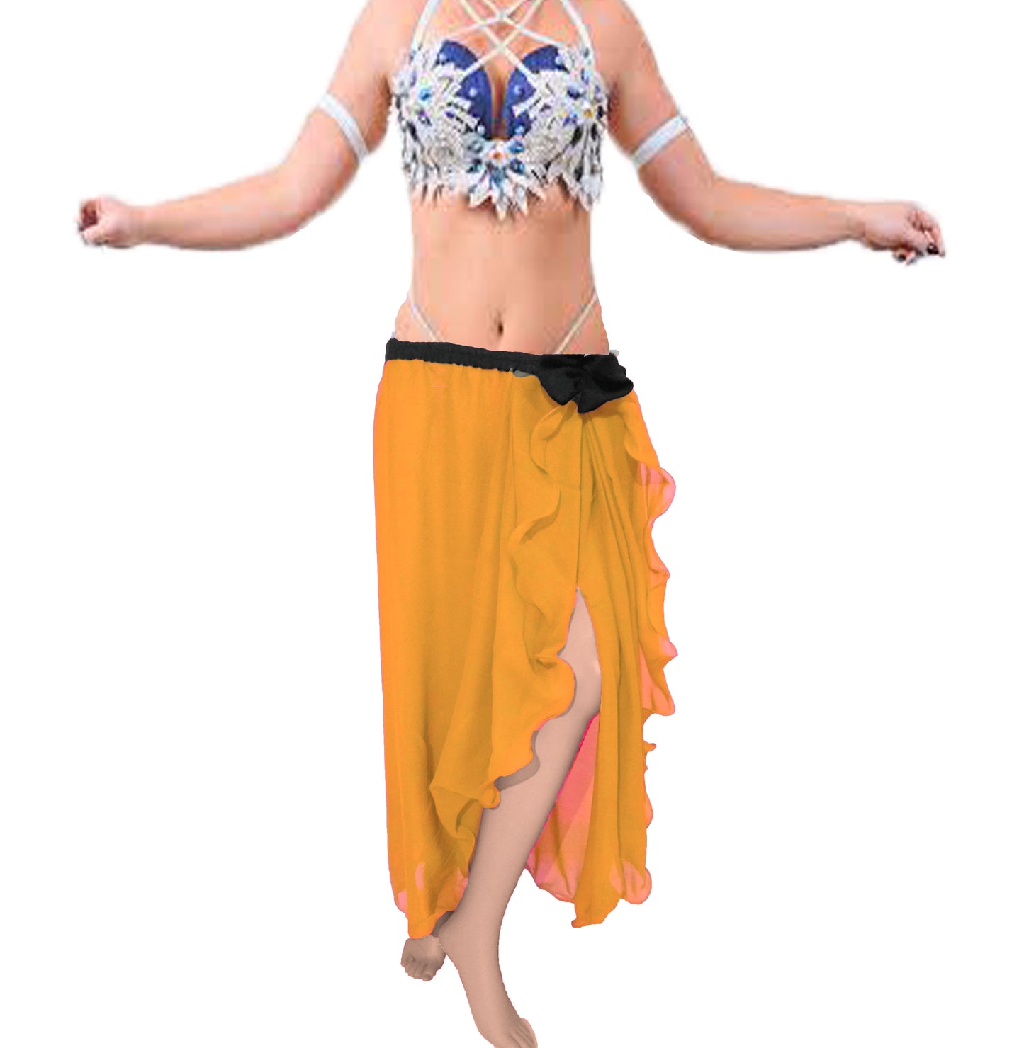 Chiffon New Design Belly dance Skirt C16- Regular Size 1