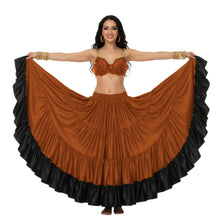 Ultimate Satin 25 Yard 4 Tier Skirt | Black Contrast Flow S-3XL S65